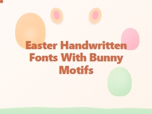 Easter Handwritten Fonts with Playful Bunny Motifs